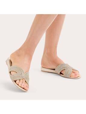 Carvela Gala Mule Jewel Gold Sandal EU 38.5 / US 7.5